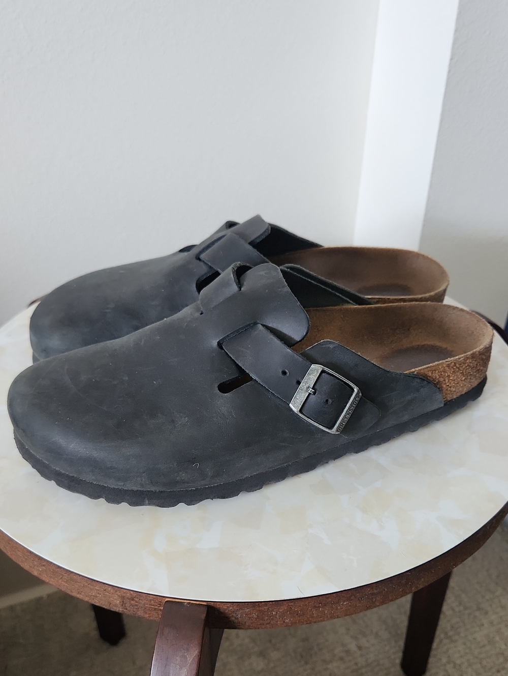 Birkenstock Oiled Black Slip-On Clog